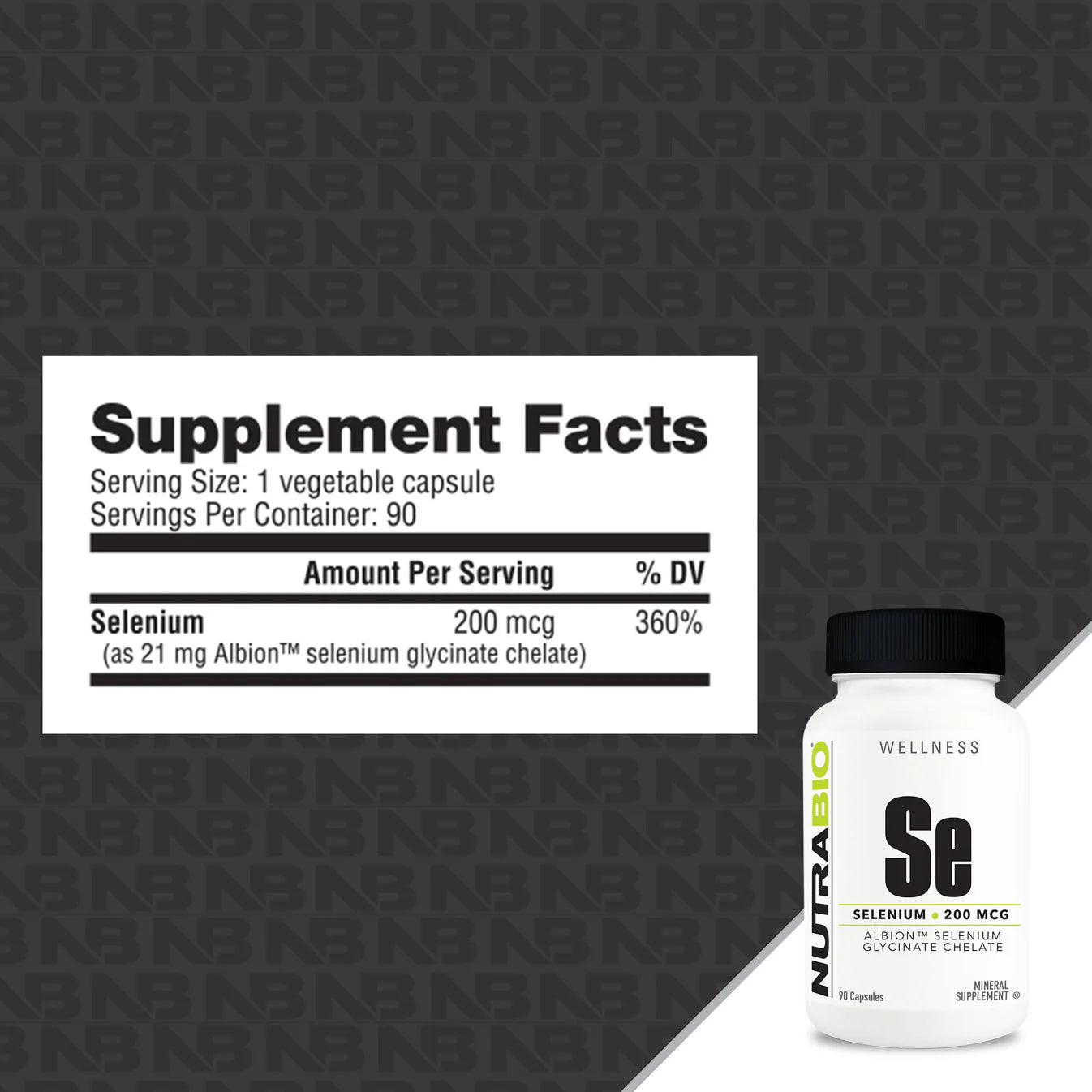 Nutrabio Selenium Chelate 200mcg 90 ct - Pure Nutrition