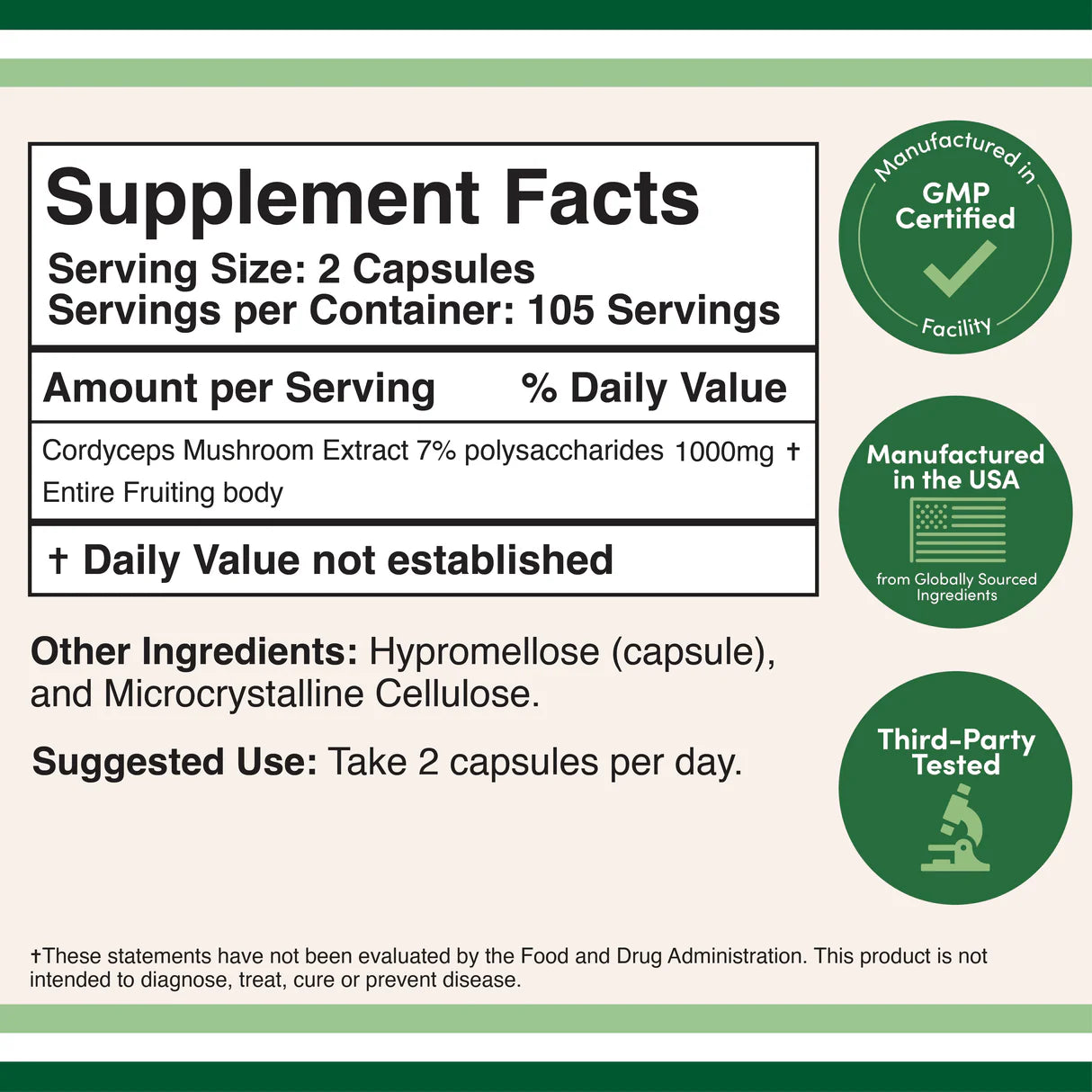 Double Wood Supplements Cordyceps Extract - Pure Nutrition