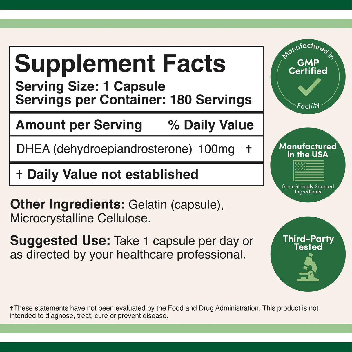 Double Wood Supplements DHEA - Pure Nutrition