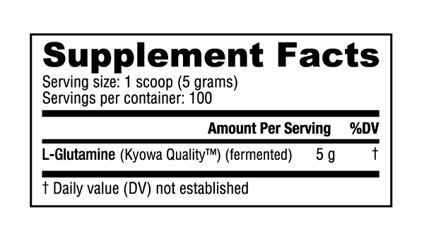 NutraBio - Glutamine
500 Grams Pure Nutrition