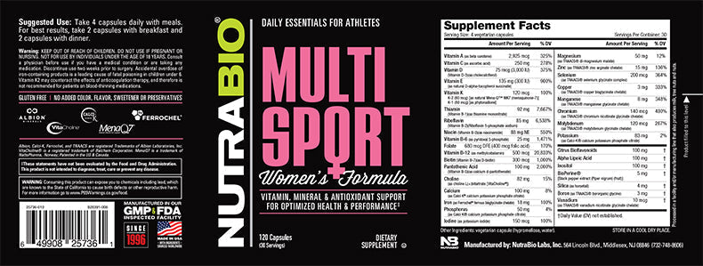 Nutrabio - Multi Sport Women's Formula Pure Nutrition