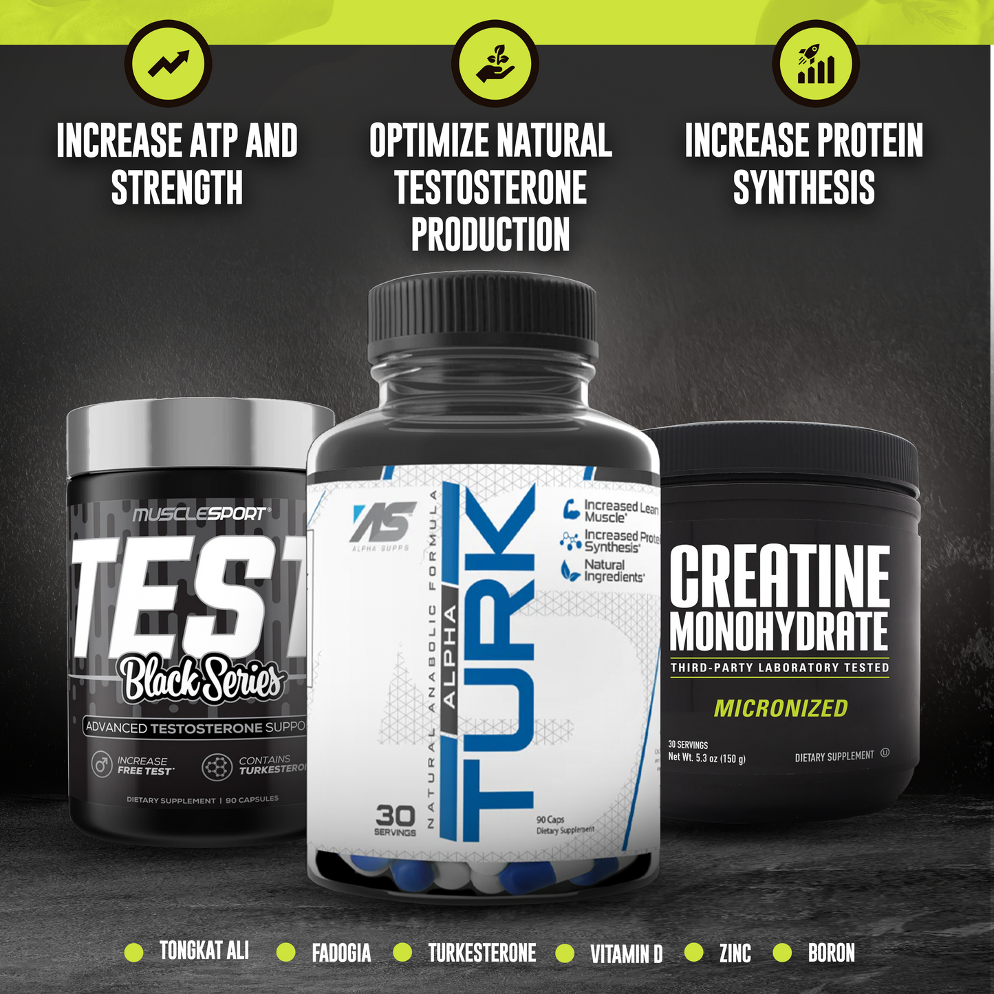 Supernatural Strength Stack (Free Creatine Monohydrate) - Pure Nutrition
