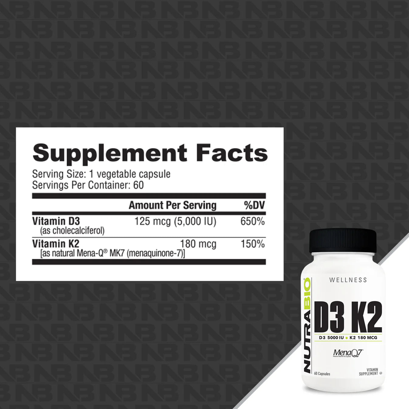 Nutrabio Vitamin D3 90 serv - Pure Nutrition