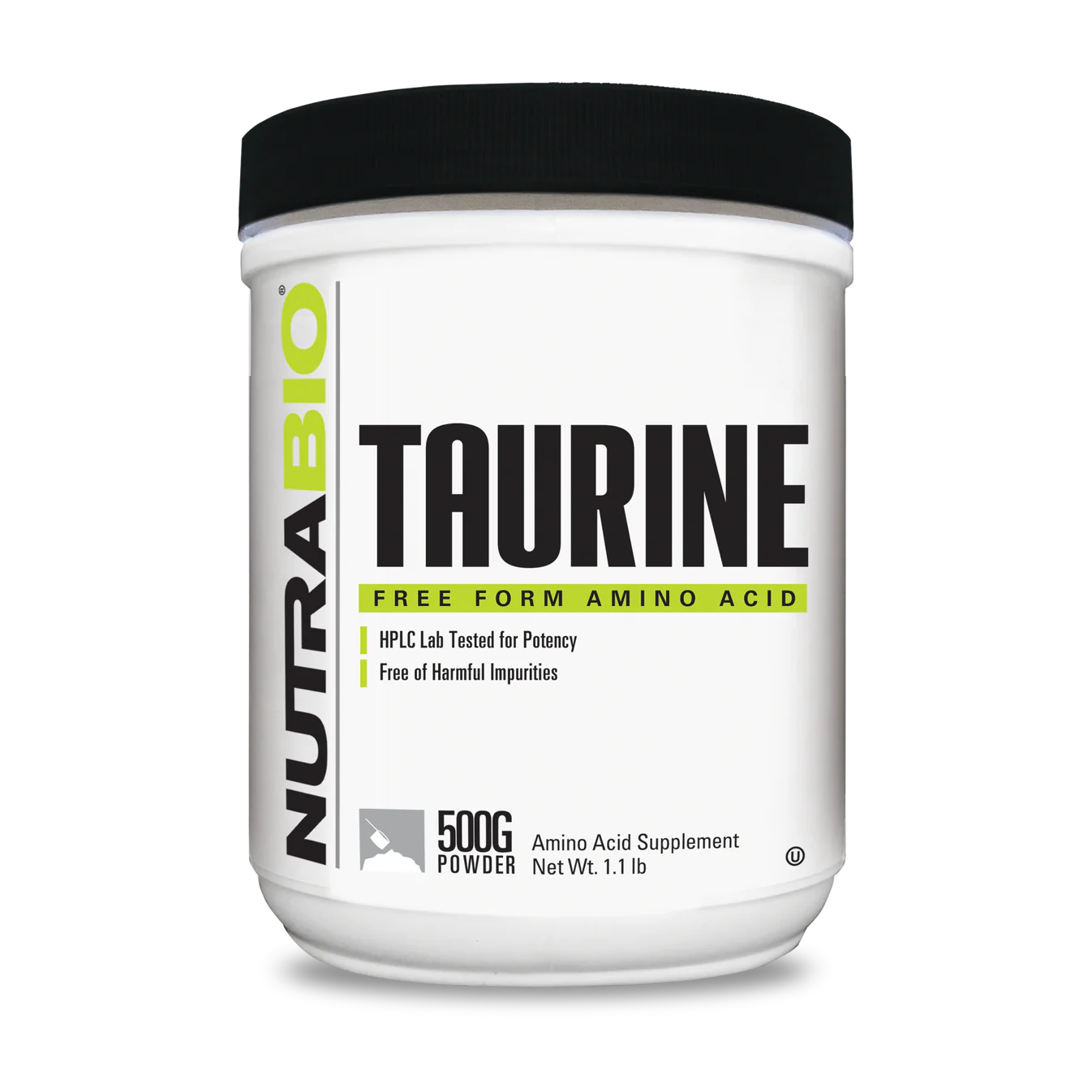 Nutrabio Taurine 1000mg 500 srv - Pure Nutrition