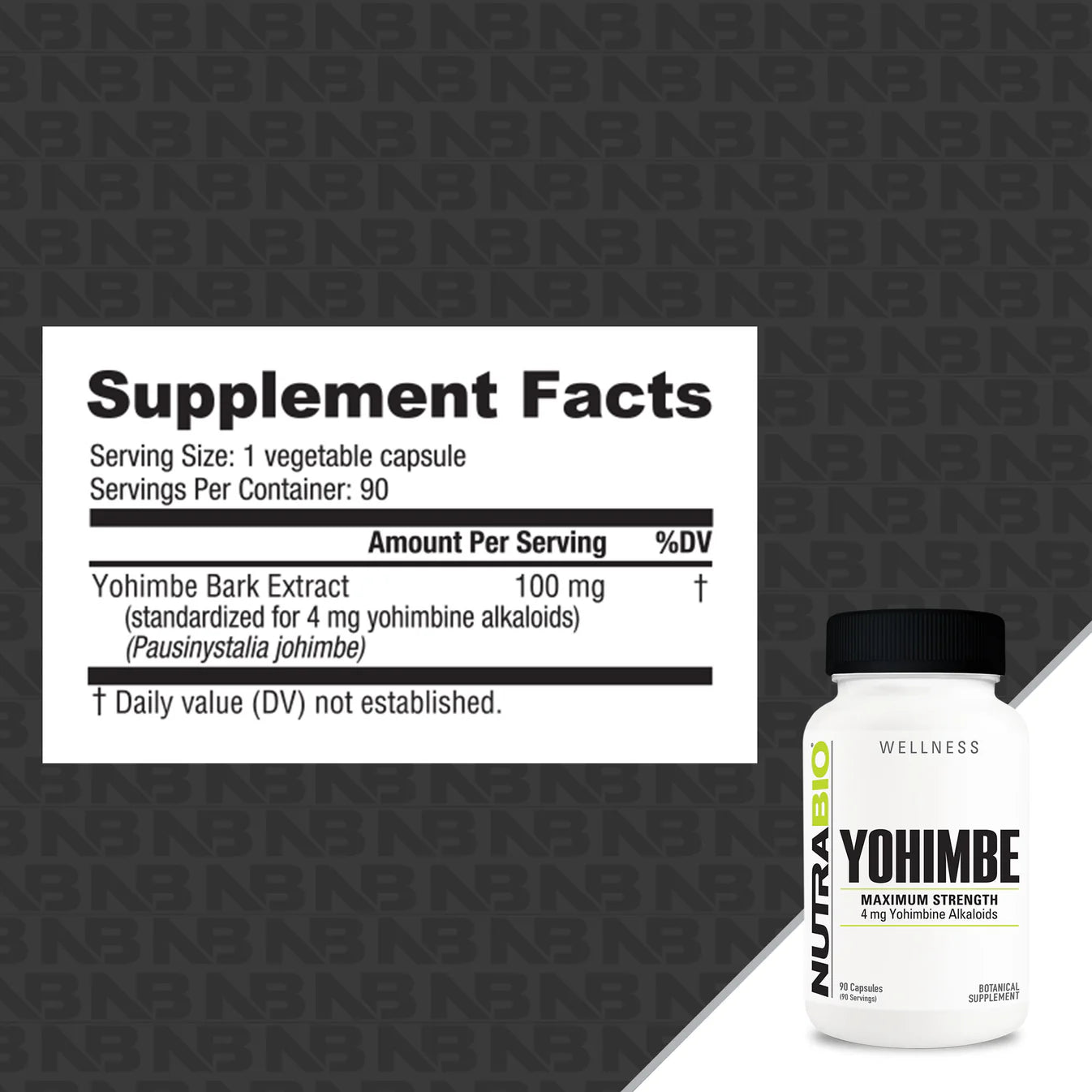 Nutrabio Yohimbe 4mg 90ct - Pure Nutrition