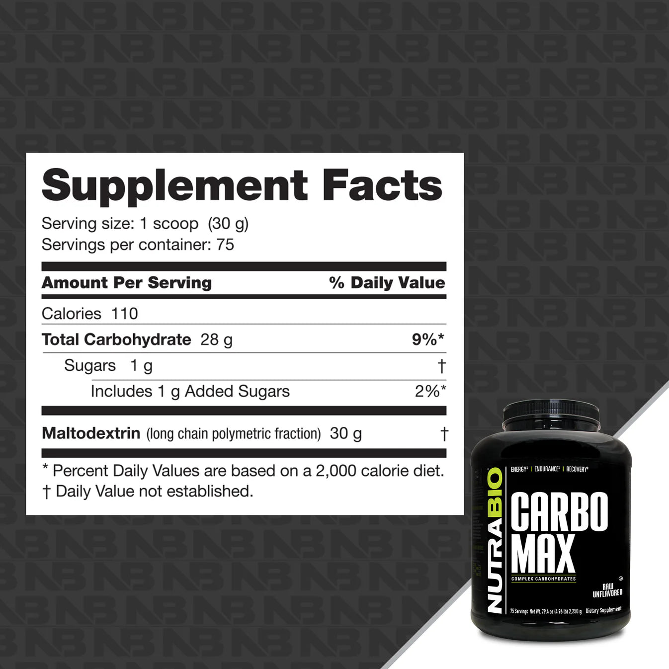 Nutrabio Carbo Max 5lb - Pure Nutrition