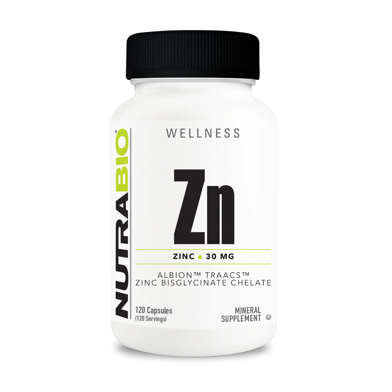 Nutrabio Zinc Chelate 30mg 120ct - Pure Nutrition