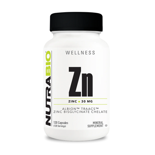 Nutrabio Zinc Chelate 30mg 120ct - Pure Nutrition