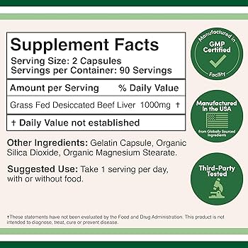 Double Wood Supplements - Grass Fed Beef Liver - Pure Nutrition