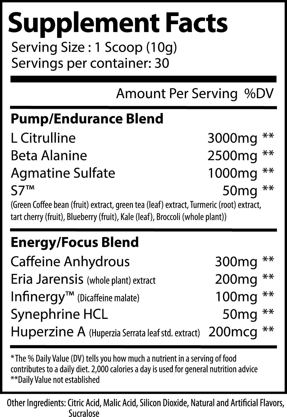 Alpha Supps - Pre Pure Nutrition