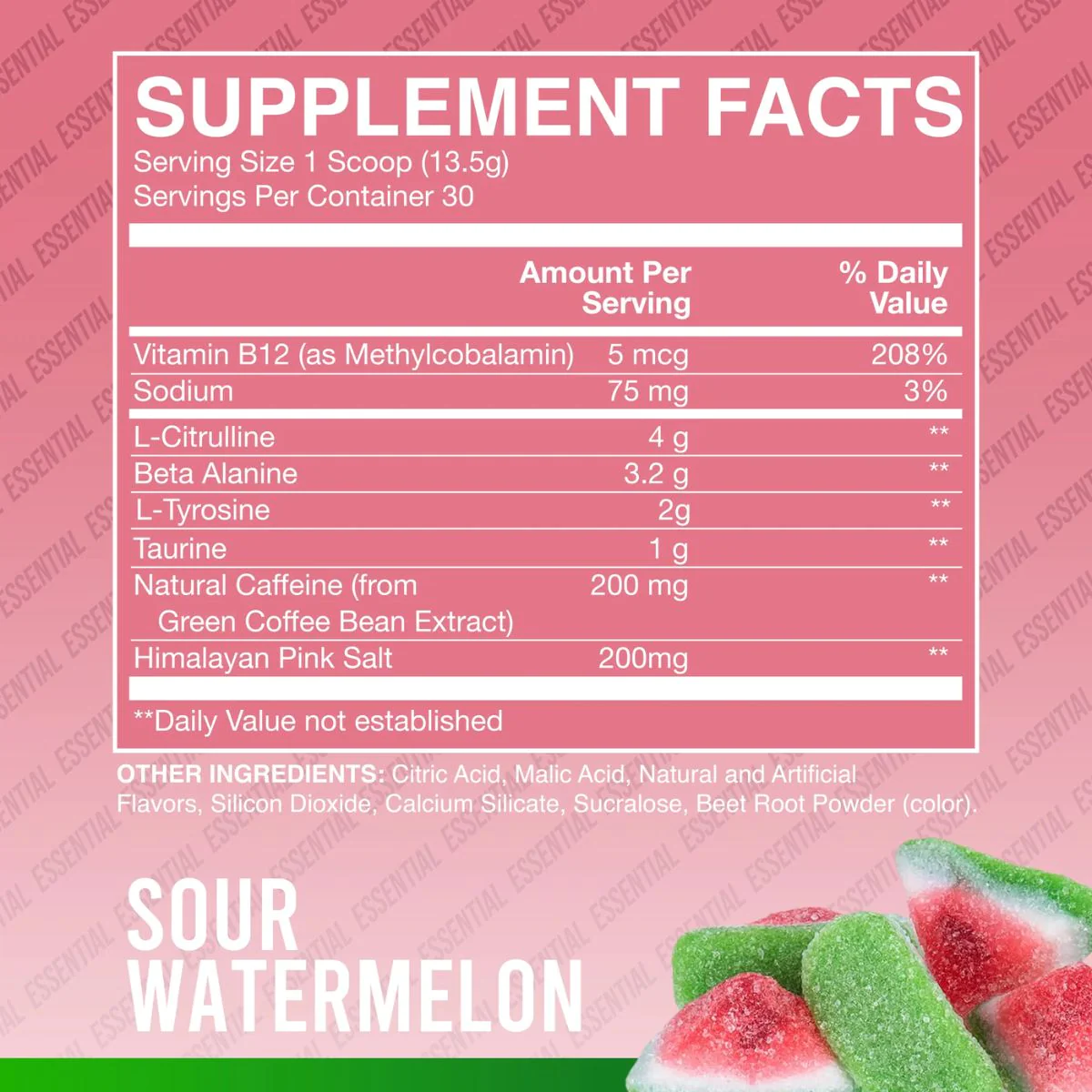 Bum Essential Pre Workout Pure Nutrition
