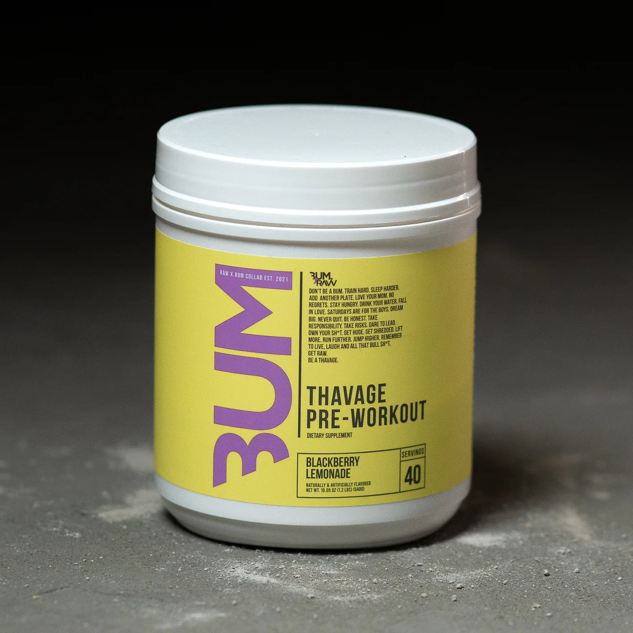 Bum - Thavage Pre Workout Pure Nutrition