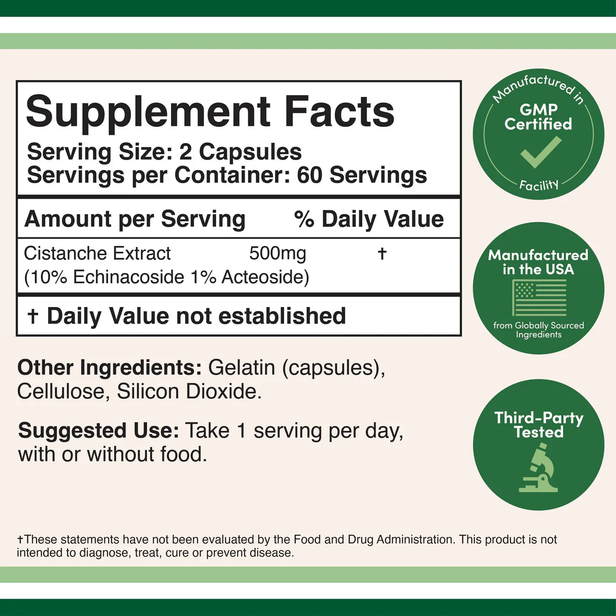 Double Wood Supplements Cistanche - Pure Nutrition