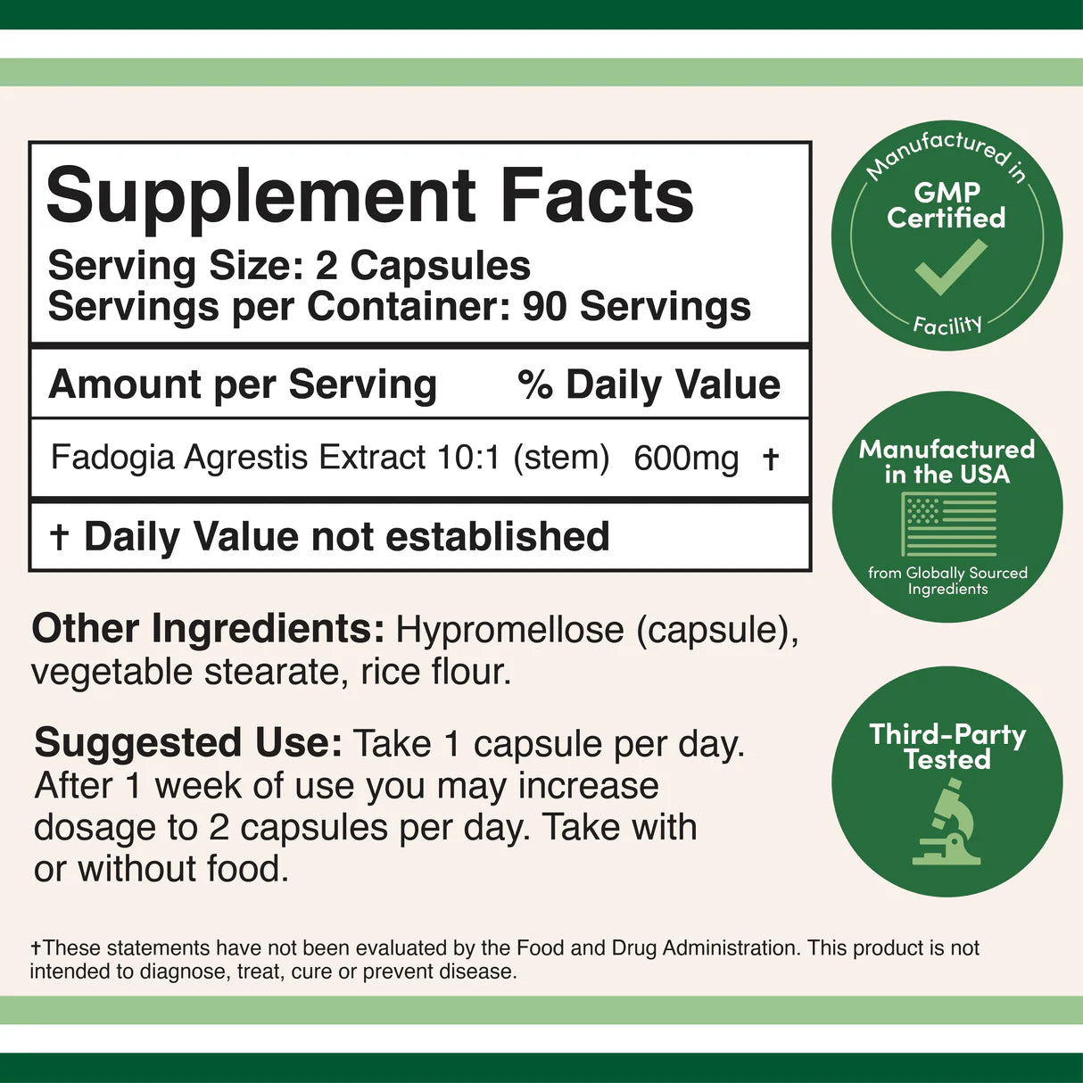 Double Wood Supplements Fadogia Agrestis - Pure Nutrition