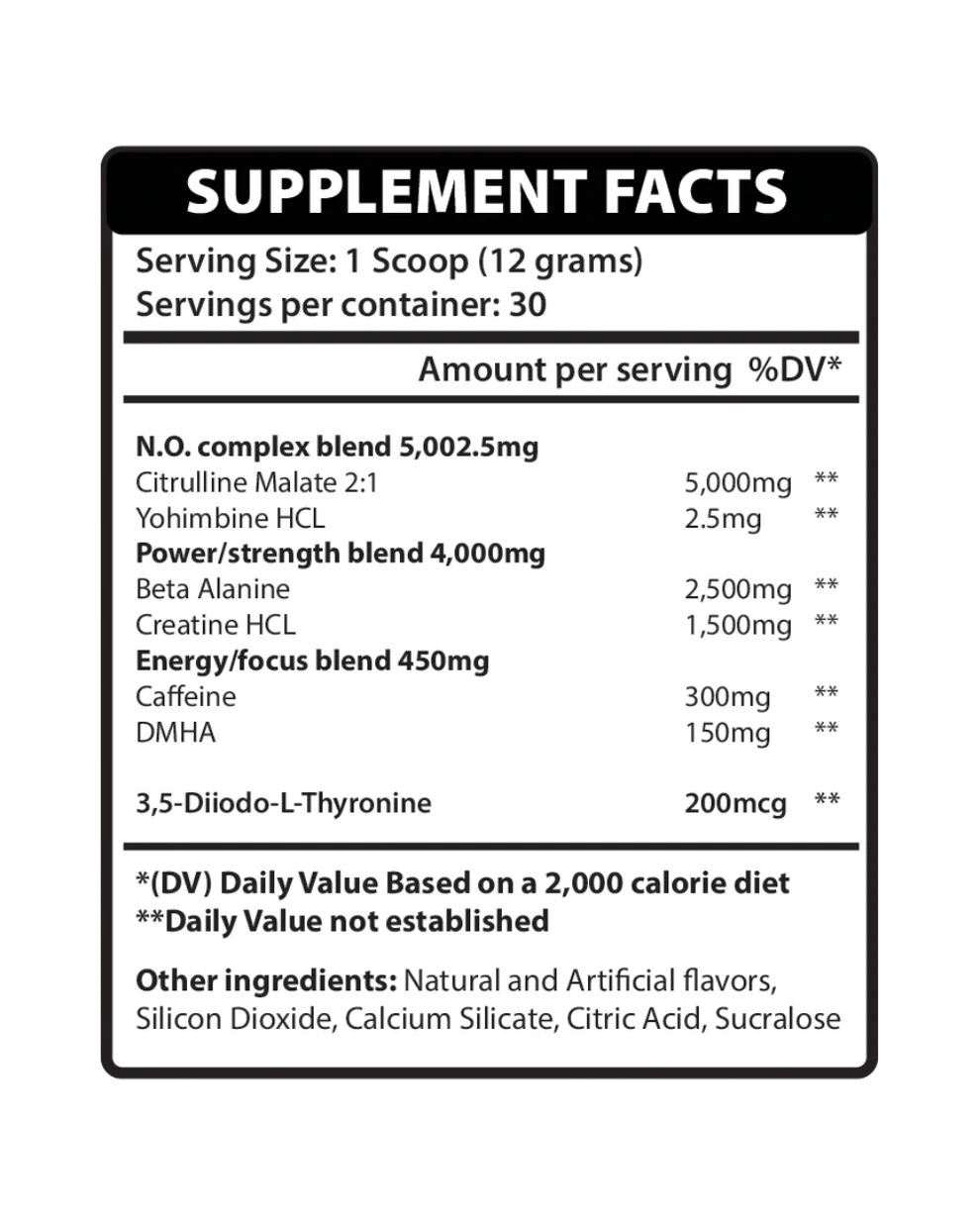 Freedom Formulation - Rowdy Pre Workout Pure Nutrition