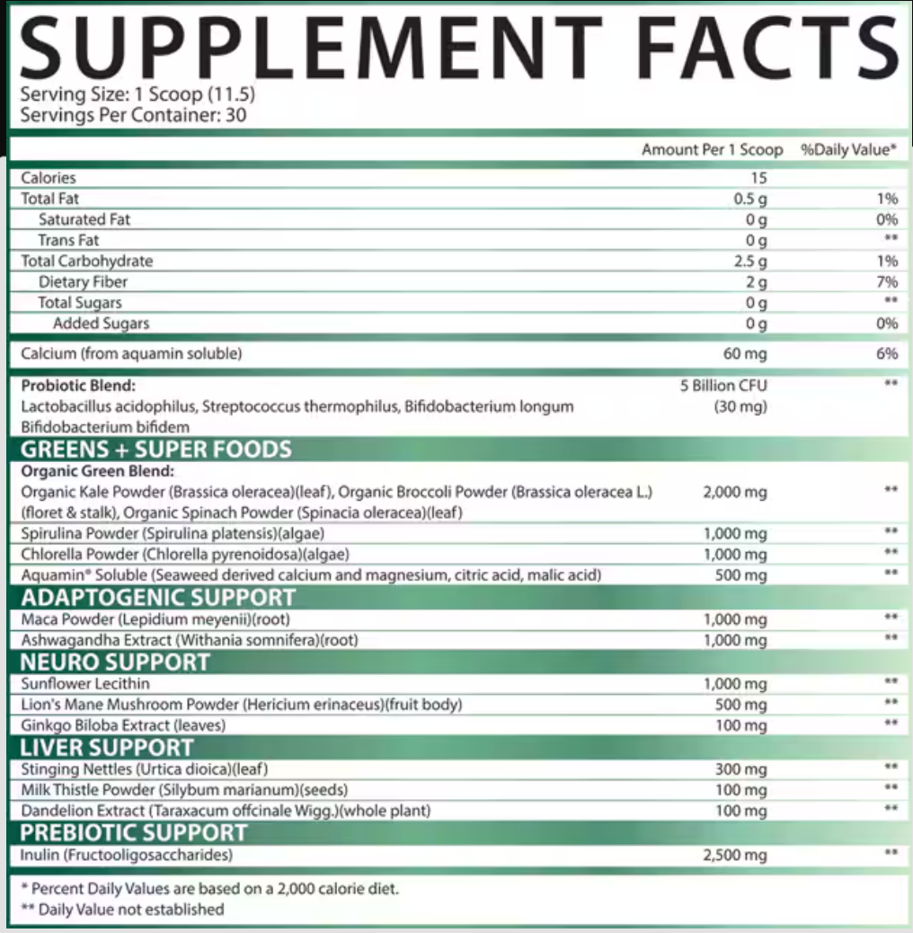 Inspired Greens Pure Nutrition