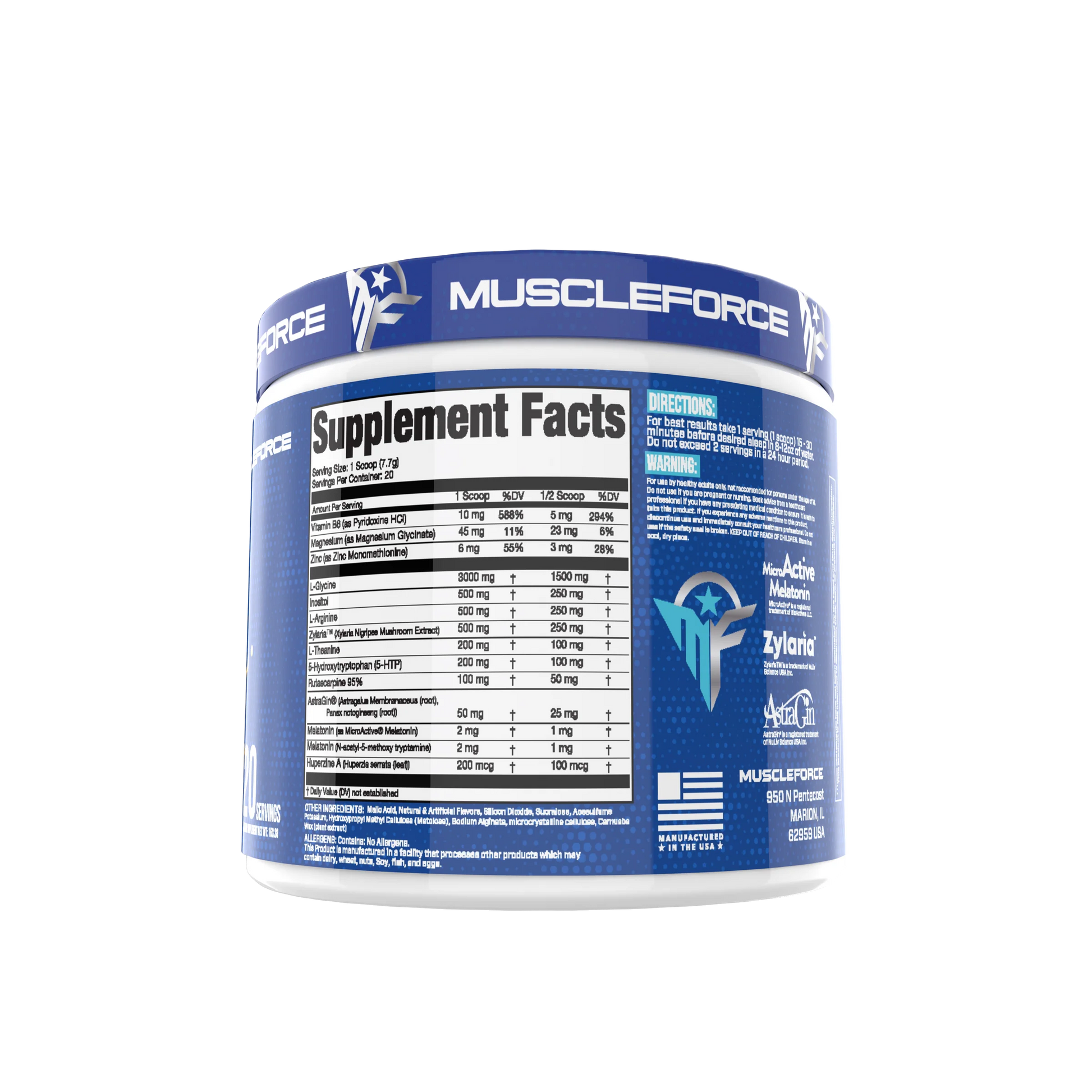 MuscleForce -  Lullaby - Sleep & Brain Aid Pure Nutrition
