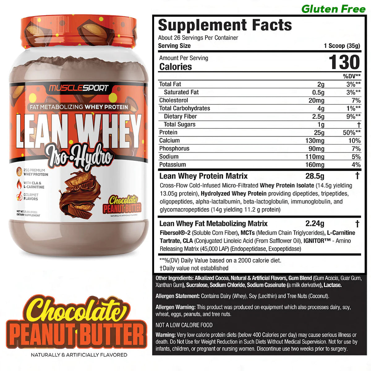 MuscleSport - Lean Whey Iso Hydro Pure Nutrition