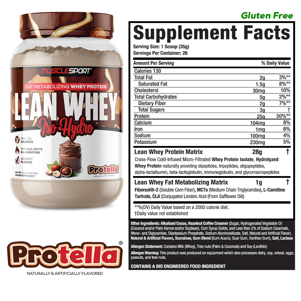 MuscleSport - Lean Whey Iso Hydro Pure Nutrition