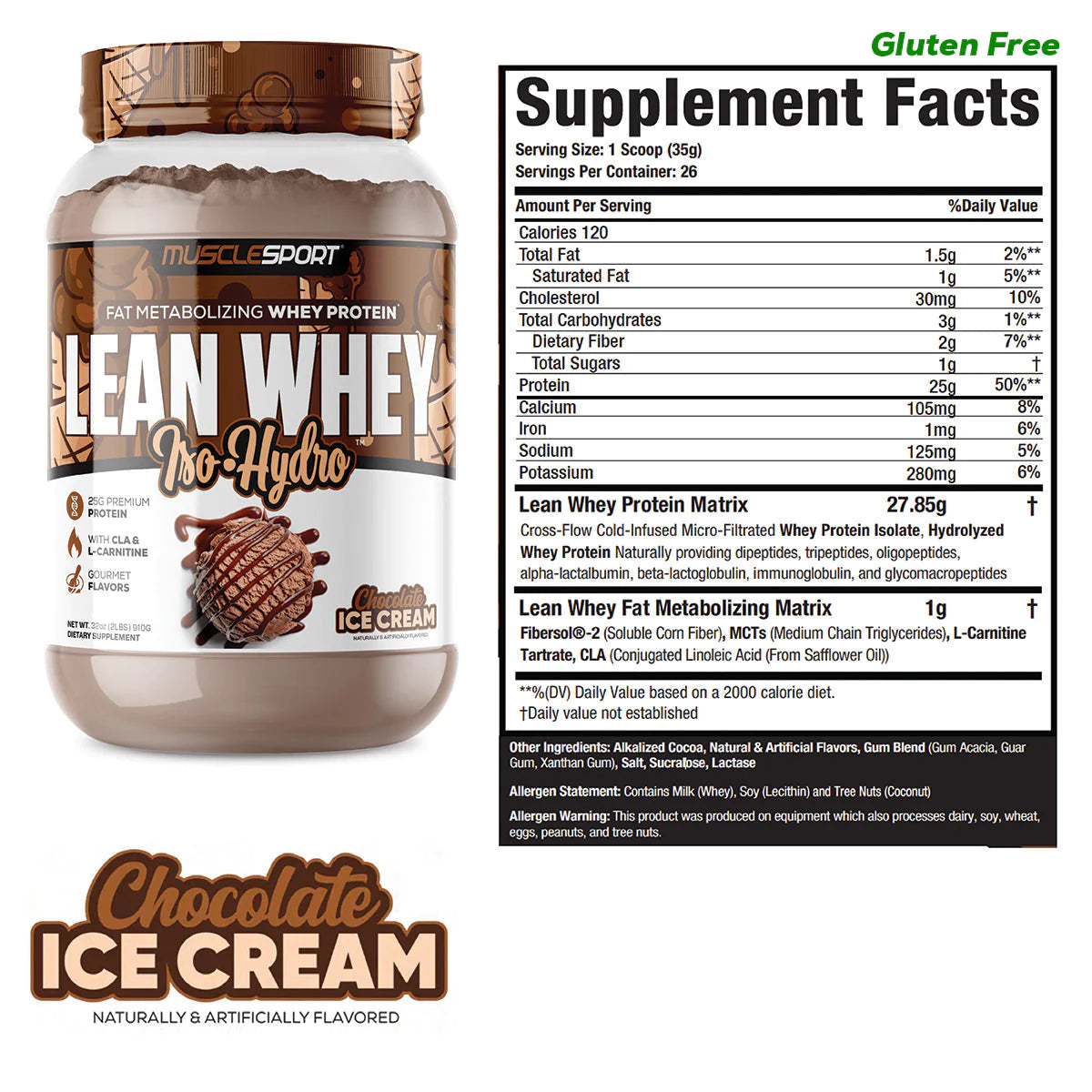 MuscleSport - Lean Whey Iso Hydro Pure Nutrition
