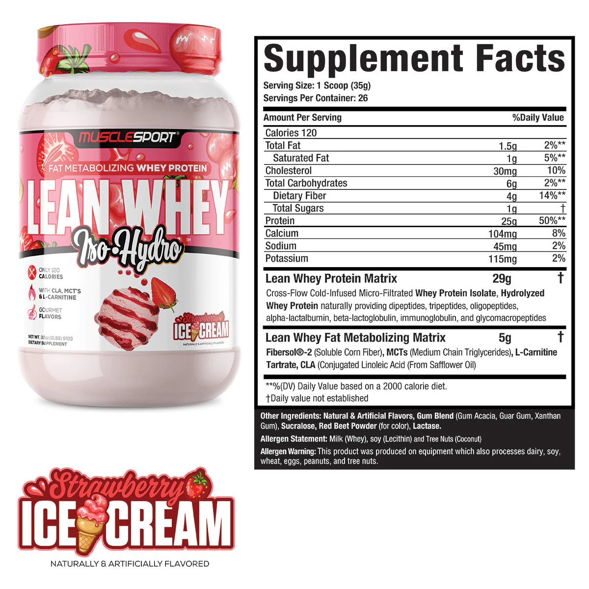 MuscleSport - Lean Whey Iso Hydro Pure Nutrition