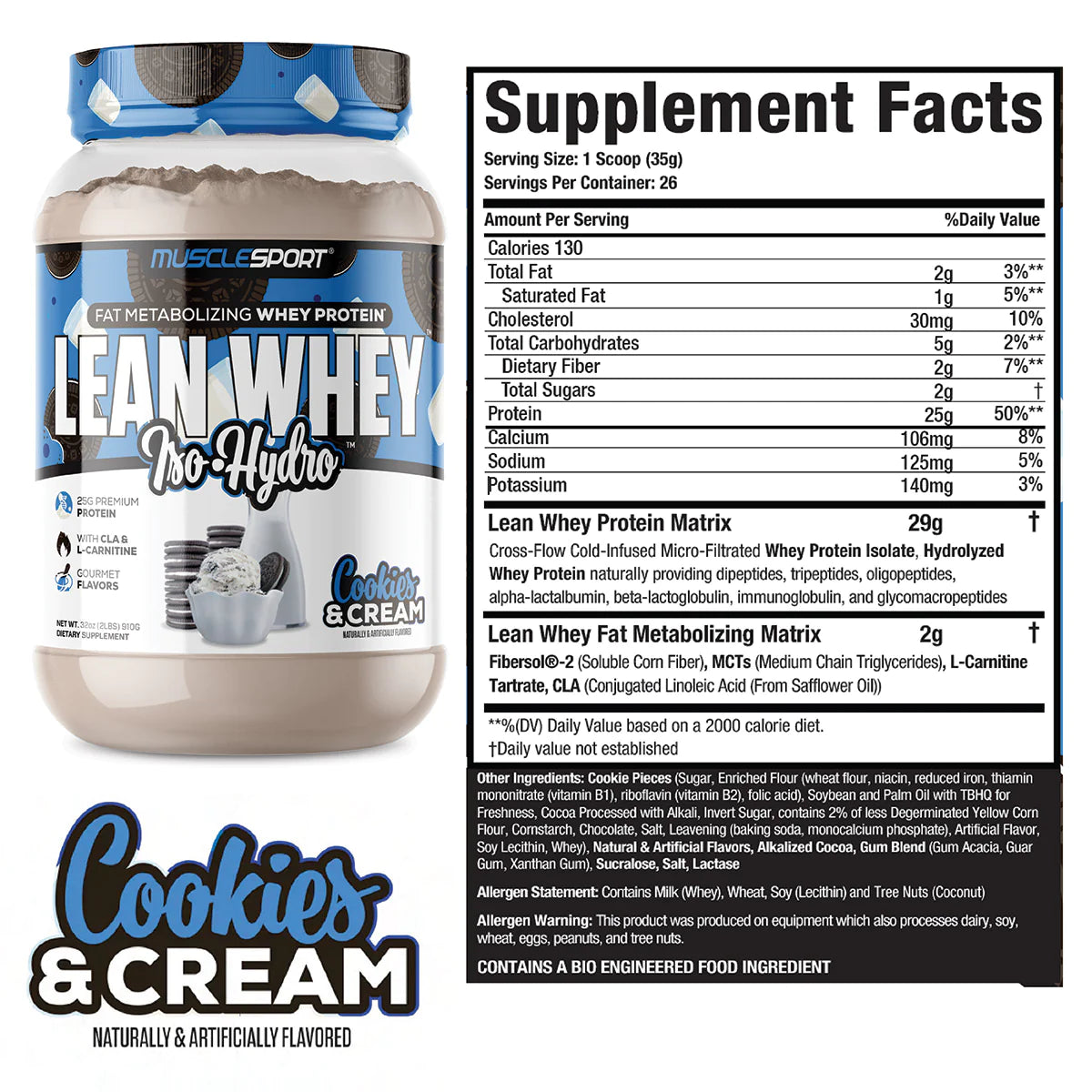 MuscleSport - Lean Whey Iso Hydro Pure Nutrition