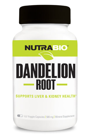NUTRABIO - Dandelion Root (500mg) 120 Capsules Pure Nutrition