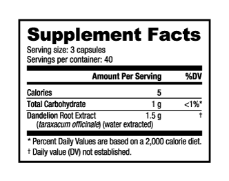 NUTRABIO - Dandelion Root (500mg) 120 Capsules Pure Nutrition