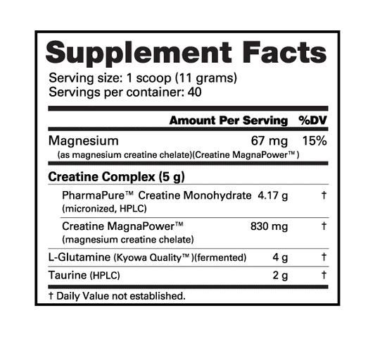 Nutrabio - CGT (Creatine + Glutamine + Taurine) Complex Pure Nutrition