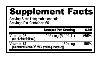 Nutrabio - D3/K2 Pure Nutrition