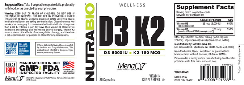 Nutrabio - D3/K2 Pure Nutrition