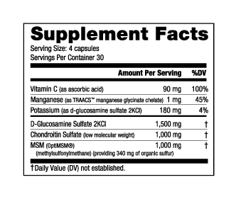 Nutrabio - Glucosamine Chondroitin & MSM Pure Nutrition