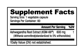 Nutrabio - KSM 66 Ashwagandha 60ct Pure Nutrition