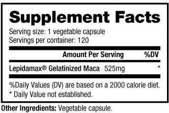 Nutrabio - Maca Lepidamax 120 Capsules Pure Nutrition