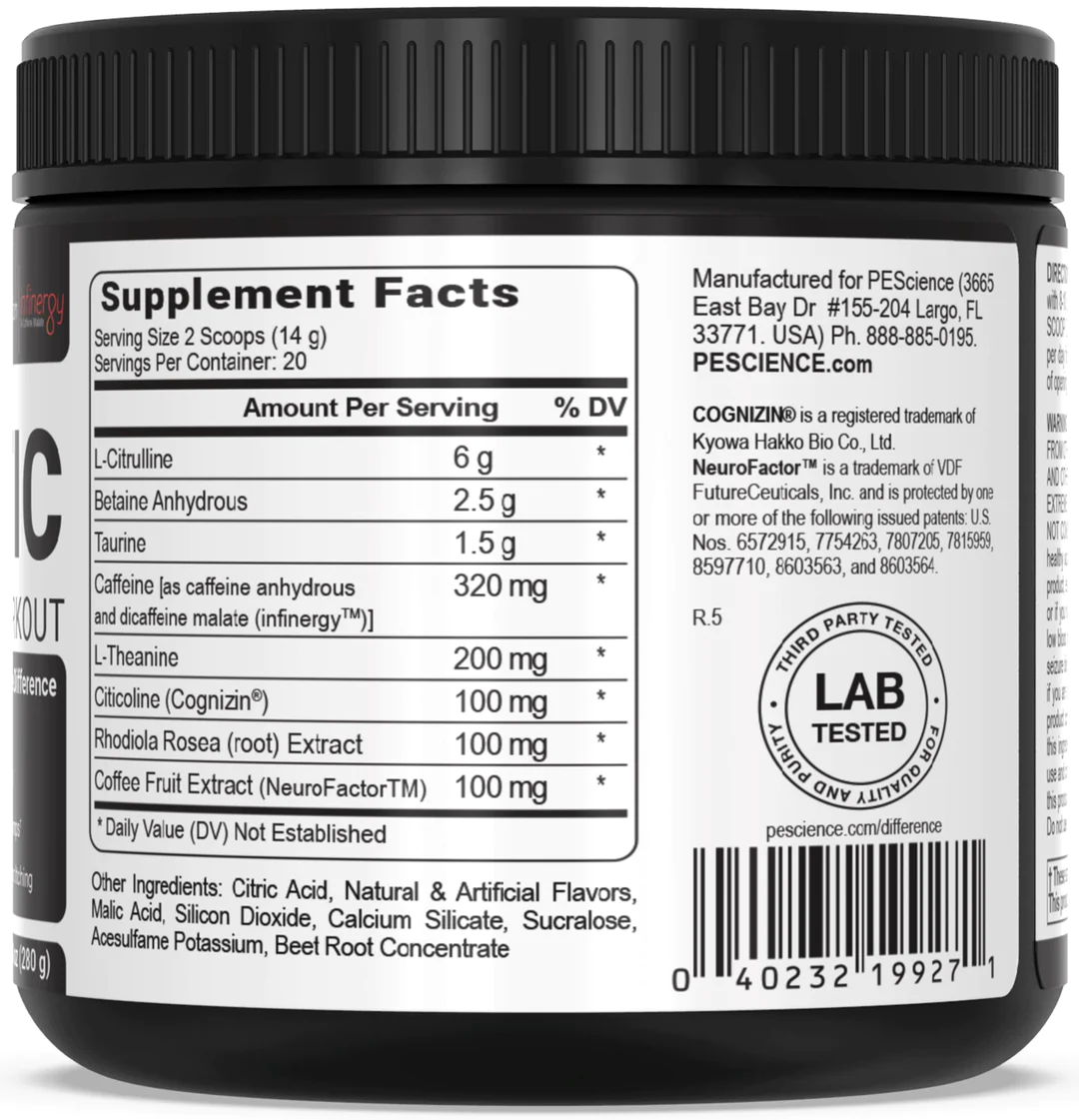 PEScience - Prolific Pre Workout Pure Nutrition