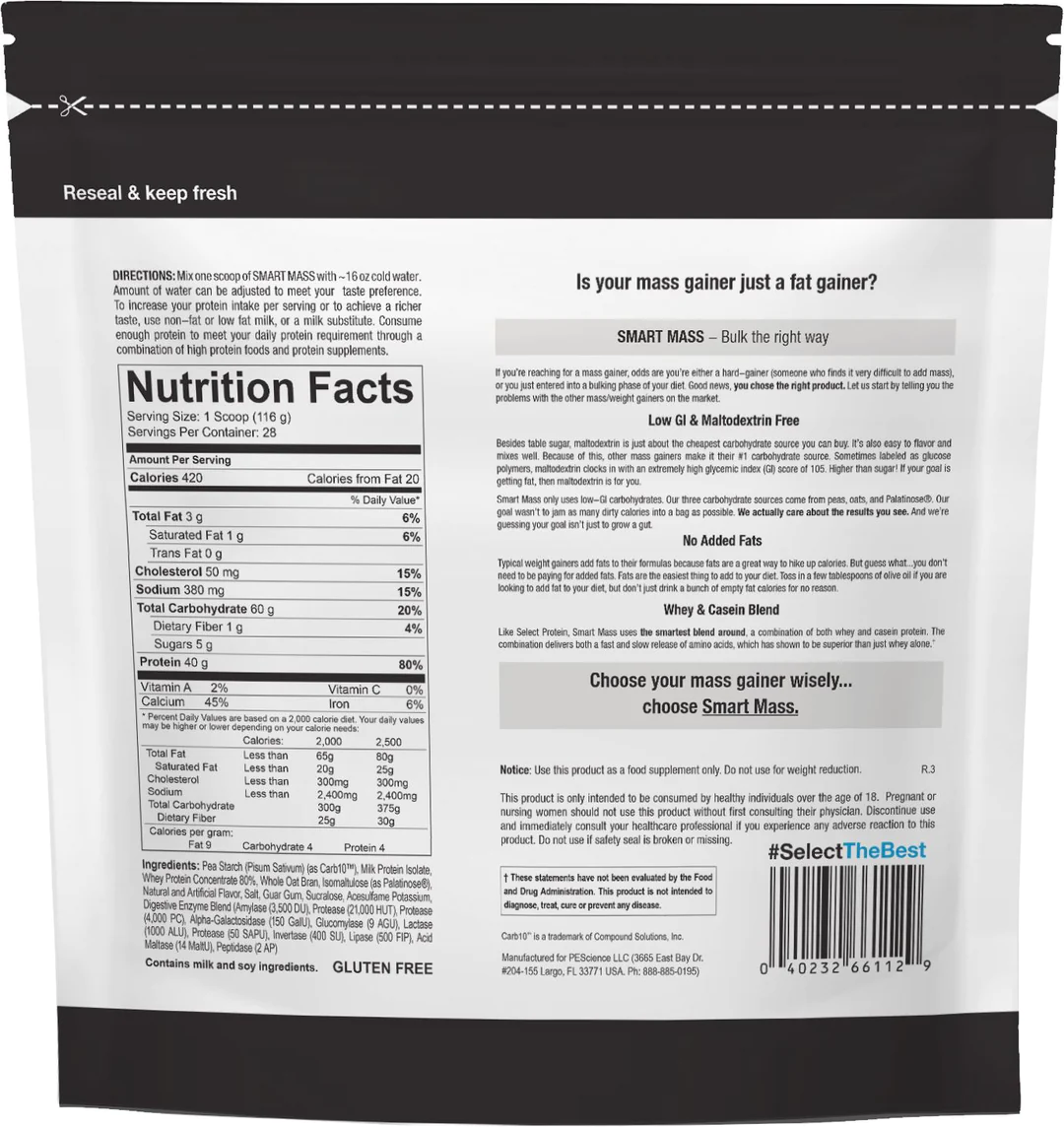 PEScience - Smart Mass Pure Nutrition