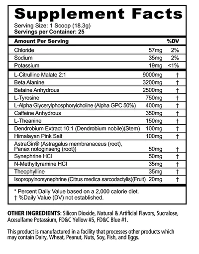 Panda Supplements - Pandamic Extreme Pre Workout Pure Nutrition