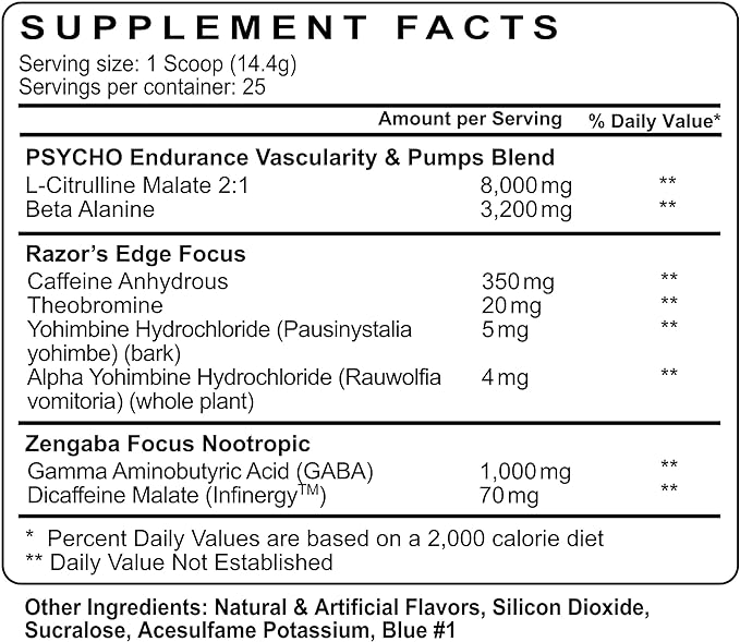 Psycho Pharma - Edge of Insanity Preworkout Pure Nutrition