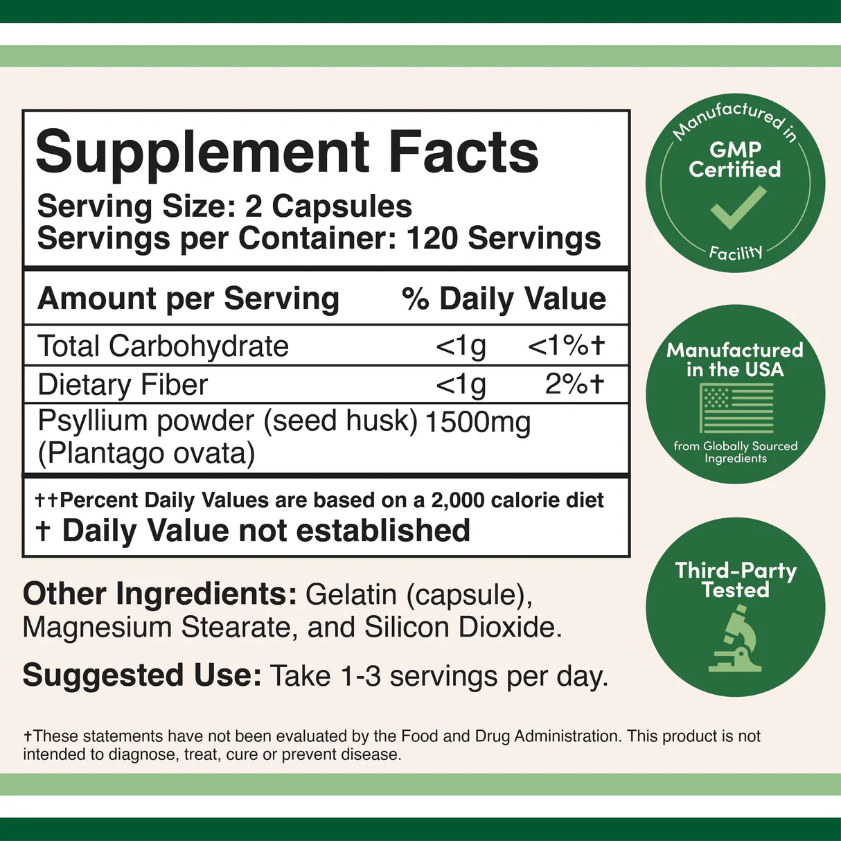 Double Wood Supplements Psyllium Husk - Pure Nutrition