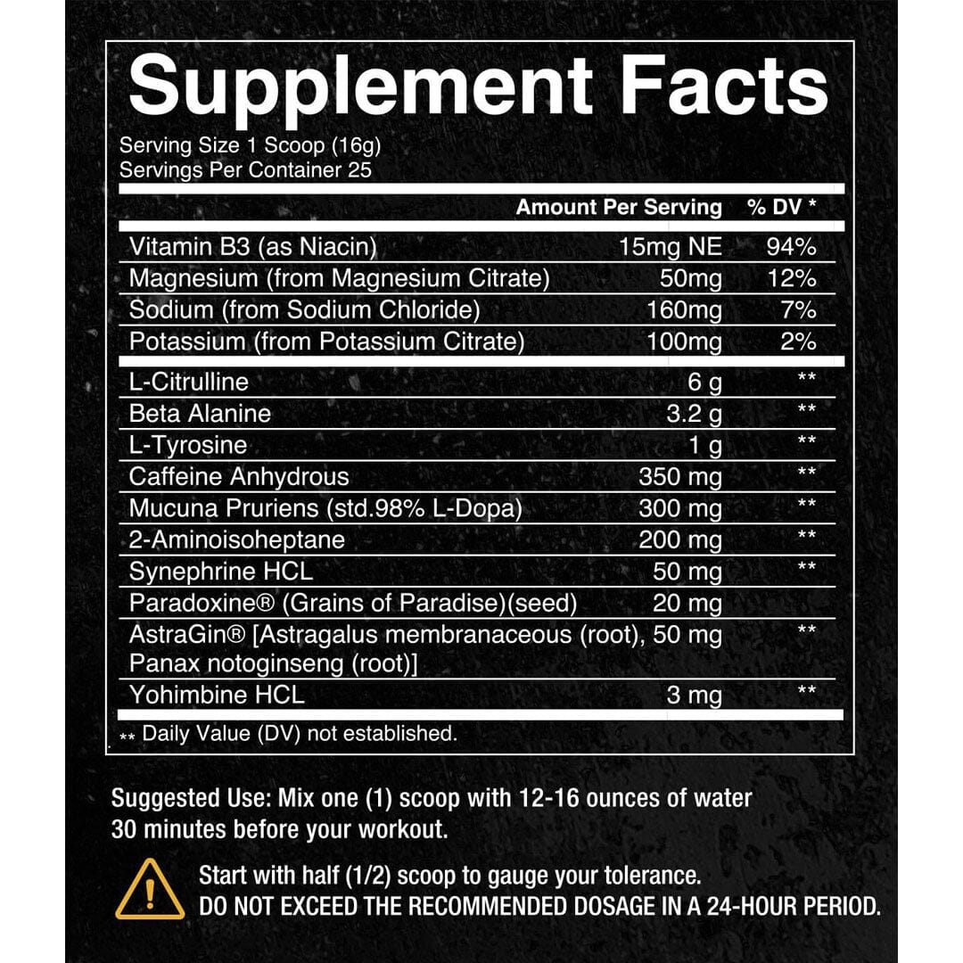Convict Pre Workout - Pure Nutrition