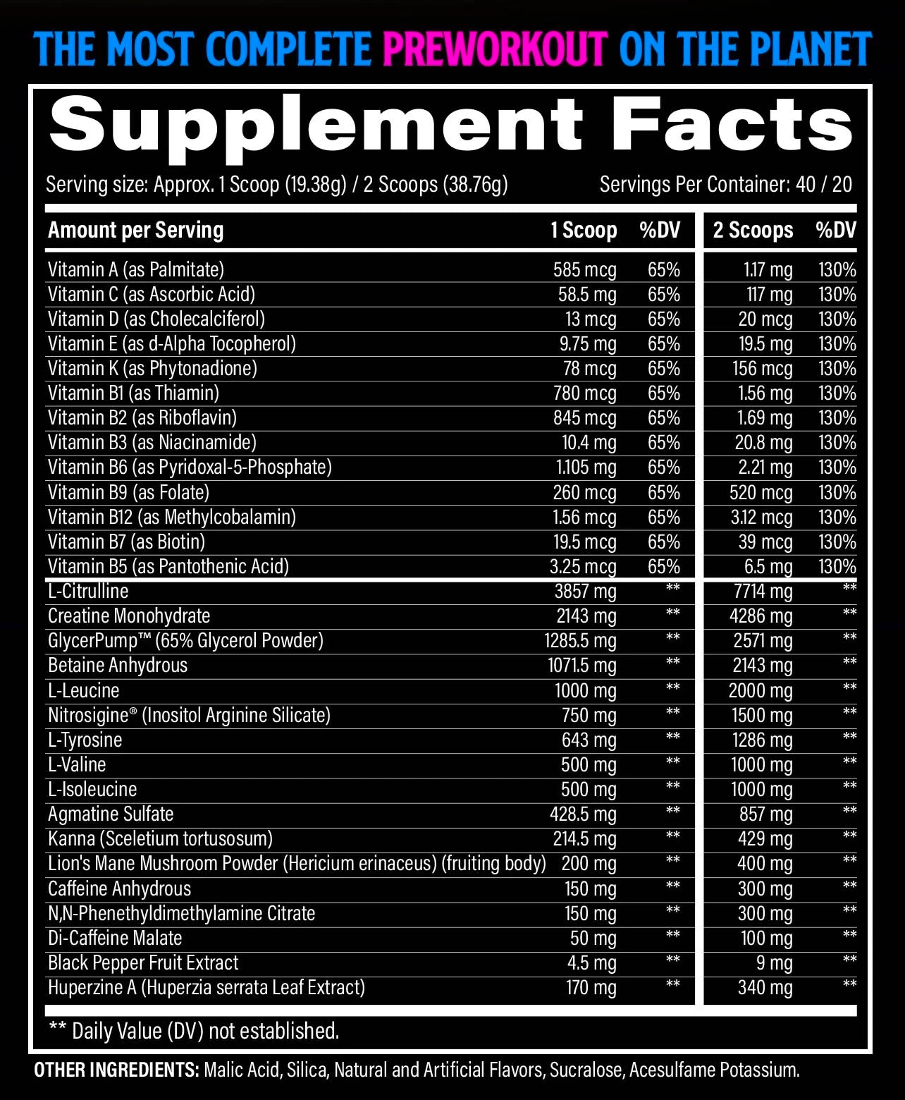 Black Magic Overdrive Pre-Workout - Pure Nutrition